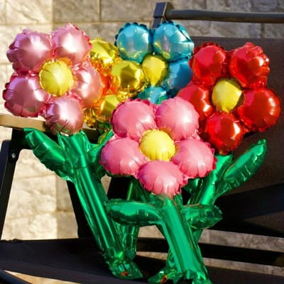 510 Stuks Bloem Ballonbloem Folieballon Geschikt Voor Valentijnsdag Moederdag Afstuderen Thanksgiving Dag Bruiloft Feest 10inch red