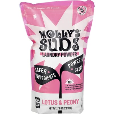 Molly'S Suds, Poederwasmiddel, Lotus & Pioenroos, 2,23 kg(79 Oz) pink