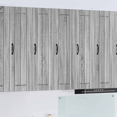 vidaXL - Wandkast - LUCCA - Grijs - sonoma - 30 - x - 31 - x - 100 - cm - Bewerkt - hout