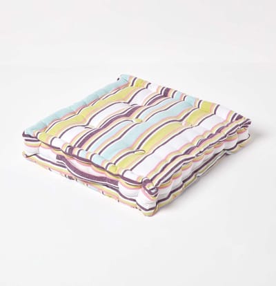 Homescapes zitkussen Osaka Groen 50 x 50 x 10 cm 100% katoen & polyester