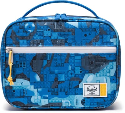 Herschel thermische zak LEGO Pop Quiz Lunch Box Little Herschel Abstract Bricks Blue blauw