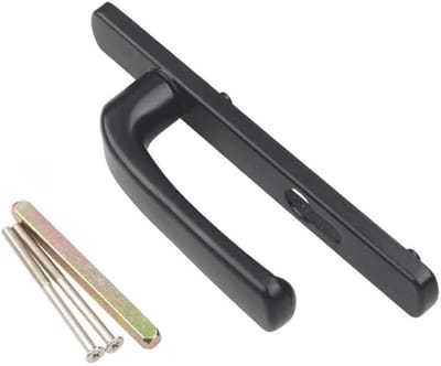 UPVC Deurhendel Set met Leveren voor Dubbel Glas, 92PZ/85PZ Schroefcentra, Ideaal voor Binnenruimtes en Veiligheid, Zwart