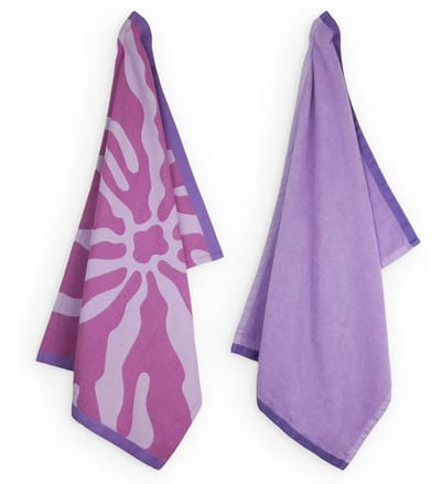 Lifa Home Keukendoek en handdoek set-van-2 Vivid Violet 70x50cm