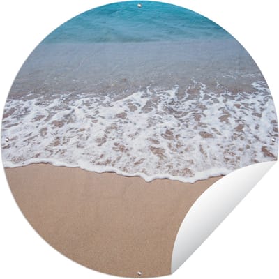 Tuincirkel Water - Golf - Strand - 60x60 cm - Ronde Tuinposter - Buiten