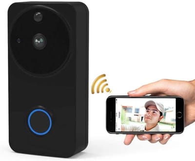 Draadloze Videodeurbel met Camera – Wi-Fi met PIR-bewegingsdetectie – Real-time videowerking – Tweerichtingsgesprek – Bewegingsdetectie – Nachtzicht – 2 oplaadbare batterijen
