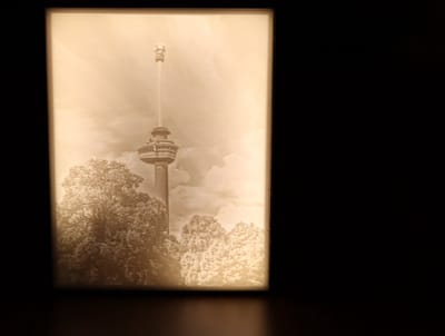 Euromast Rotterdam Lithophane (verlichte foto)