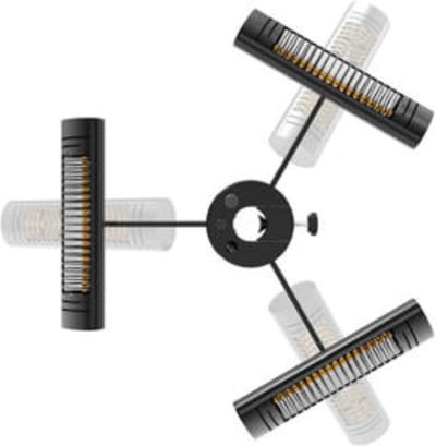 BEV™ HM S 3 x1000W met RC terras heater