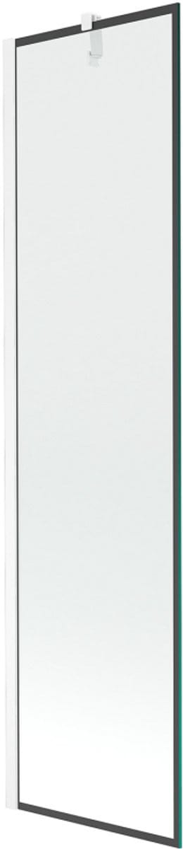 Mexen Next 1-delige badwand 50 x 150 , zwart frame, wit - 895-050-000-00-70-20