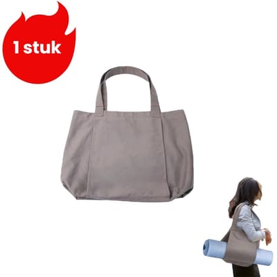 1 artikel - Opbergtas voor yogamat - Canvas tas - Reistas voor buitensportuitrusting - Schoudertas voor yogamat - Grijs