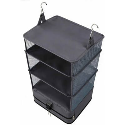 Organisateur de valise Organisateur de bagage de voyage Étagères de voyage suspendues portables Cubes de rangement suspendus pliables pour