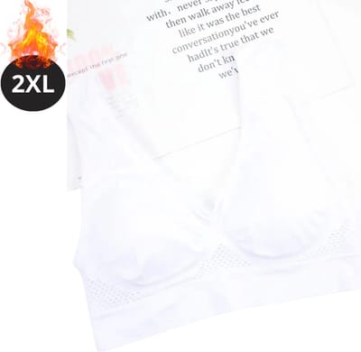 Bovista BH Zonder Beugel - Zonder Bandjes - Push-up Bh's - Comfort Beha - Comfortabel - Sterk - Plus Size - Wit - Maat 2XL