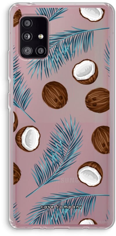 Case Company® - Hoesje geschikt voor Samsung Galaxy A51 5G hoesje - Kokosnoot - Soft Cover Telefoonhoesje - Bescherming aan alle Kanten en Schermrand
