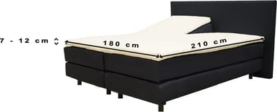 24-Bedding - Dubbel Jersey - Splittopper Hoeslaken - 180 x 210 cm - Wit - 100% Katoen - Extra Zacht & Elastisch
