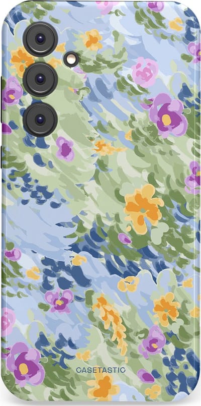 Casetastic Hoesje Geschikt voor Samsung A35 - Stijlvolle Beschermende Duo-layer Case - Zonnige Bloemtuin