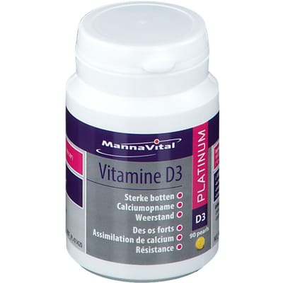 Mannavital Vitamine D3 Platinum Pearls 90 Parels