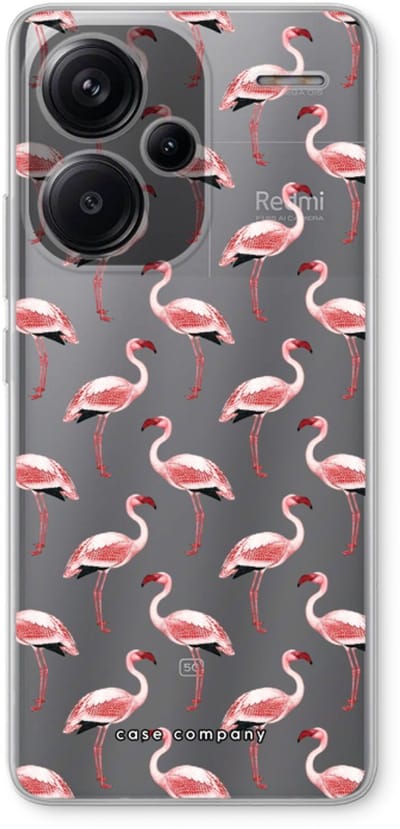 Case Company® - Hoesje geschikt voor Xiaomi Redmi Note 13 Pro plus hoesje - Flamingo - Soft Cover Telefoonhoesje - Bescherming aan alle Kanten en Schermrand
