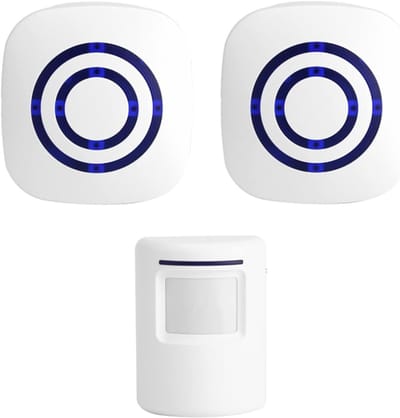Draadloze Deurbel Alarm - Bewegingsmelder Sensor - Beveiliging Thuis - 2 Ontvangers Inclusief - 14x9x9 cm