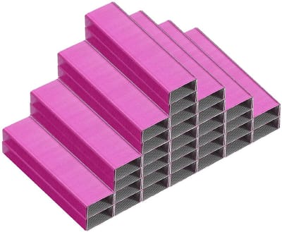 Standaard Nietjes 26/6 in Roze-Rood - Voor 20 Vellen Papier