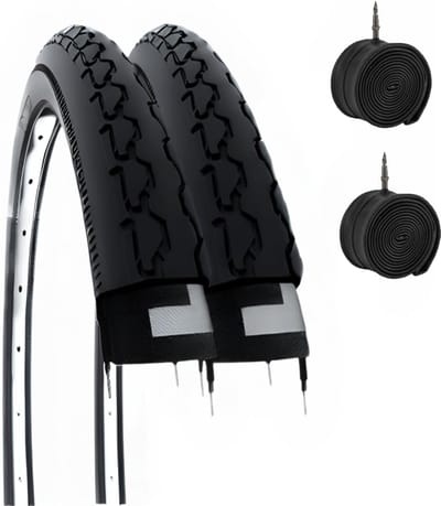 Set van 2 zwarte buitenbanden en binnenbanden voor rolstoel 24 inch (37-540)