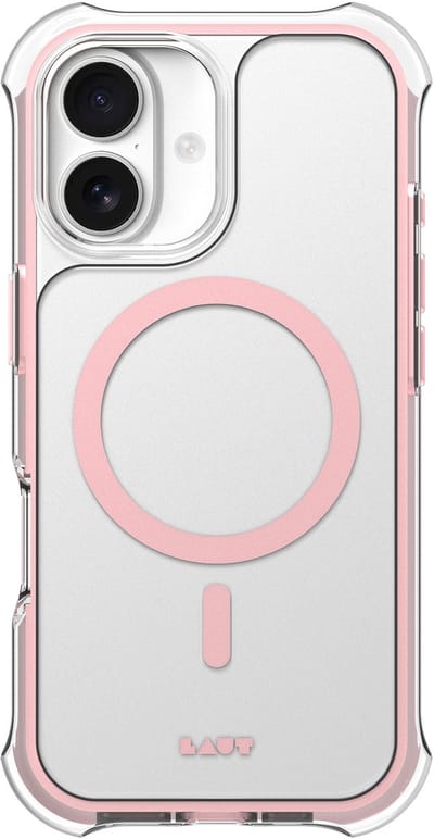 LAUT Aero Protect iPhone 17 Hoesje – Lace Pink – Transparant – MagSafe Compatibel