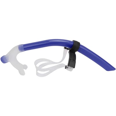 Zwem snorkel met verminderde weerstand, siliconen zwemadembuis met verstelbare hoofdband voor snorkelen en duiken Type 1 white