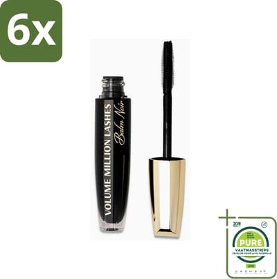 L'Oréal Paris - Mascara - Volume Million Lashes Balm Noir - Zwart - 8,9 ml - Voordeelverpakking - 6 stuks - Mascara - Volume