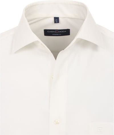 CASA MODA modern fit overhemd - popeline - beige - Strijkvriendelijk - Boordmaat: 43 (EU maat: XL)