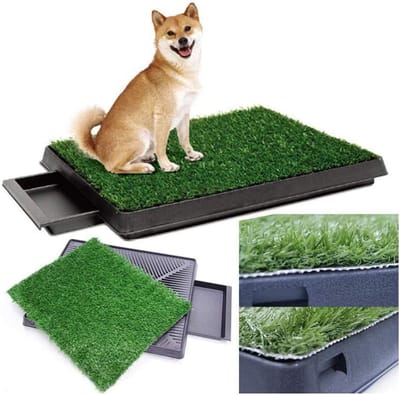 Honden toilet - Puppy training pad - Zindelijkheidstraining - Drielaags ontwerp - 63 x 50 x 7 cm - Grijs