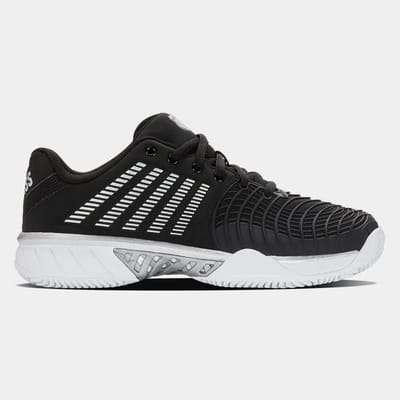 K-Swiss Express Light 3 Clay Dames Tennisschoen Zwart/Zilver/Wit - Gravel - Sportschoen - Alle Ondergronden - Maat 36