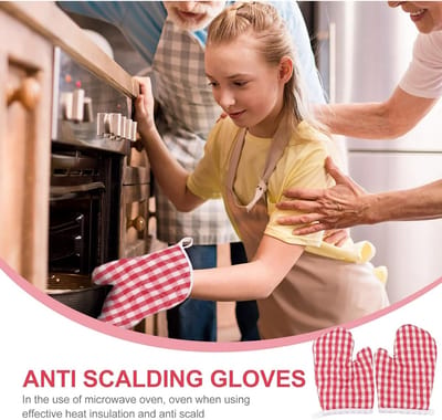 Kinderovenwanten - Ovenwanten - Rode keukenwanten Ovenwanten Hittebestendig Koken Bakken Magnetron - Keuken