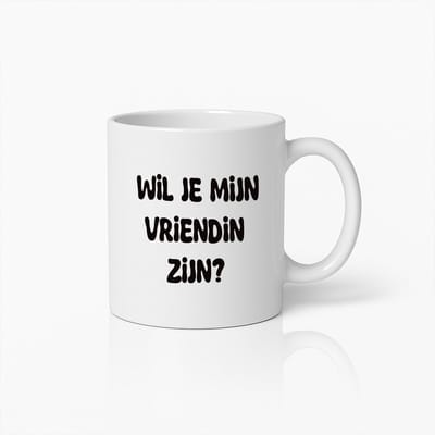 Romantische Aanzoek Koffiemok - 'Wil Je Mijn Vriendin Zijn?' – Schattige Keramische Beker om Iemand Te Vragen Je Vriendin Te Worden