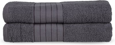 Good Morning uni handdoek effen kleur - Handdoekenset 2 - Antraciet - Badstof