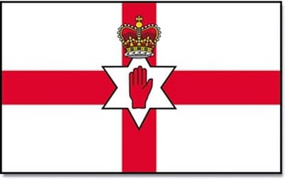 New Age Devi - Vlag Noord Ierland - 90 x 150 cm - feestartikelen en decoratie