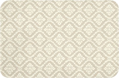 WC mat 60x40 cm - Antislip - Floraal - Ornament - Beige - Toiletmat - Vloermat - Douchemat - Toilet tapijt - Toiletmatten
