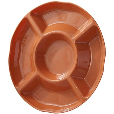 Assiette à bonbons du Festival du Printemps, 5 compartiments, grande capacité, ronde, pour collations, fruits, noix, plateau de service, support de vaisselle, fournitures de cuisine S
