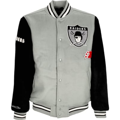 College Jacket NFL Team Legacy Varsity-jack voor heren Oakrai Zwart/zilver