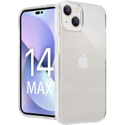ShieldCase telefoonhoesje geschikt voor Apple iPhone 14 Plus TPU Glitter case - transparant - Hoesje met glitter - Siliconen backcover case