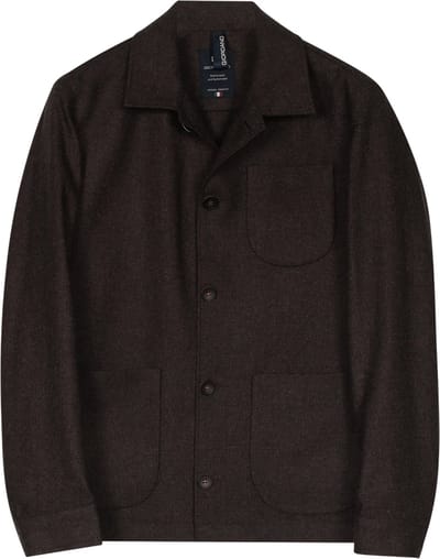Giordano - Vittorio - Overshirt - Wolmix Tussenjas - Donkerbruin - 527501-80