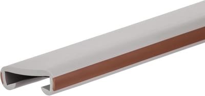 PVC Trapleuning 40x8 cm - Kunststof Leuning Voor Nooduitgangen, Grijs-Bruin