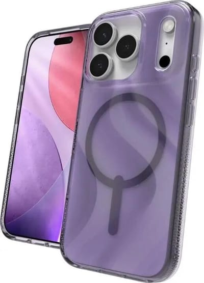 ZAGG Milan Snap Hoesje Geschikt voor Apple 17 Pro Max - Back Cover Compatibel met MagSafe / Qi2 - Gerecycled Materiaal - Grafeen - Glitter Whirl