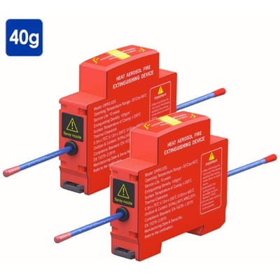 1/2 stuks Thermische Aerosol Brandblusser DIN-rail Montage Brandbeveiliging voor Huishoudelijk/Nieuwe Energie Voertuig Batterijcompartiment Verdeelkast 2pcs 40g Flame Retardant