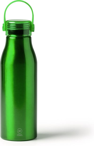 Groene Design Waterfles/drinkfles/sportfles - aluminium - 750 ml - schroefdop