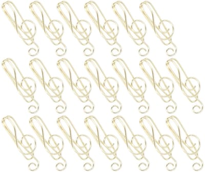 Dailygoody - Paperclips - Muzieknoot Paperclips - Ideaal voor Kantoor - Goud - Document Organiseren - 20 Stuks - Geschikt voor School - Mini Pape