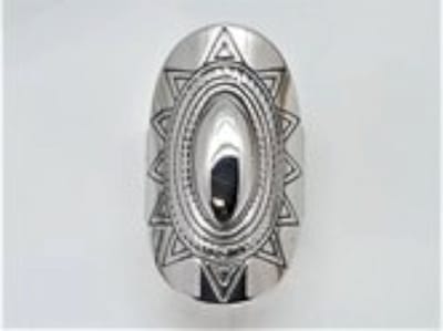 RVS - Langwerpige -Bohemian-zon –style-fantasie-open ring-super mooi-duim-wijs-middel –vinger ring