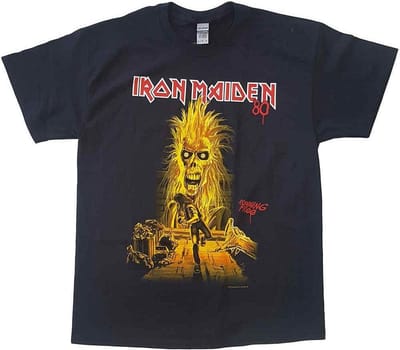 Iron Maiden - Debut Album 40th Anniversary Heren T-shirt - S - Zwart