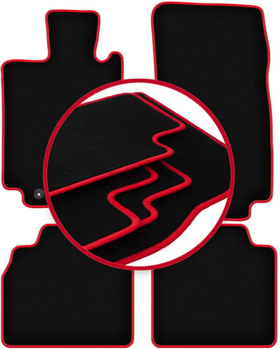 CARLUX-RED automatten voor: Mercedes S W220 lang (1998-2005)