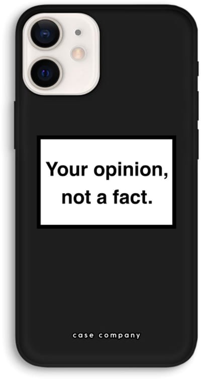 Case Company® - Hoesje geschikt voor iPhone 12 hoesje - Your opinion - Biologisch Afbreekbaar Telefoonhoesje - Bescherming alle Kanten en Schermrand