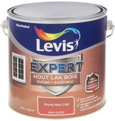 Levis - Expert Hout Lak Buiten High Gloss Mix - Shady Red C40 - Mengverf - 2,5 L