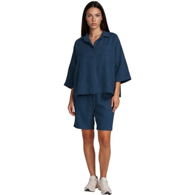 Bermuda voor dames Haris Cotton Essentials Knot Waist Slant Pocket