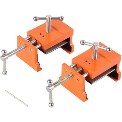 2 pièces Serre-joint d'angle professionnel en métal pour menuiserie d'armoire avec clé hexagonale pour vitrine Orange